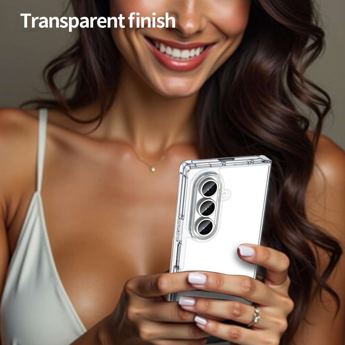 For Samsung Galaxy Z Fold7 5G PC Hybrid TPU Airbag Shockproof Phone Case(Transparent)