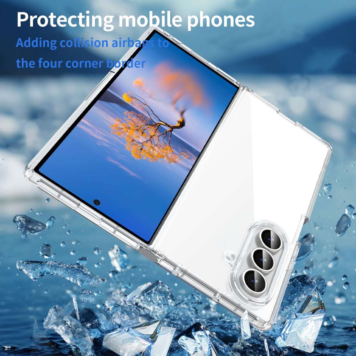 For Samsung Galaxy Z Fold7 5G PC Hybrid TPU Airbag Shockproof Phone Case(Transparent)