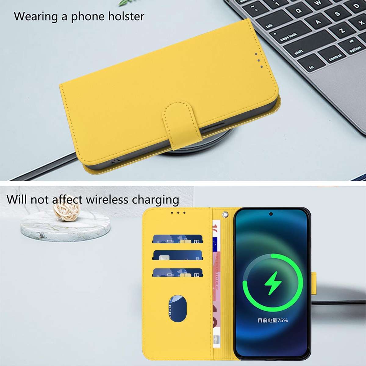 For Xiaomi Civi 5 Pro 5G Skin Feel Solid Color Leather Phone Case with Lanyard(Lemon Yellow)