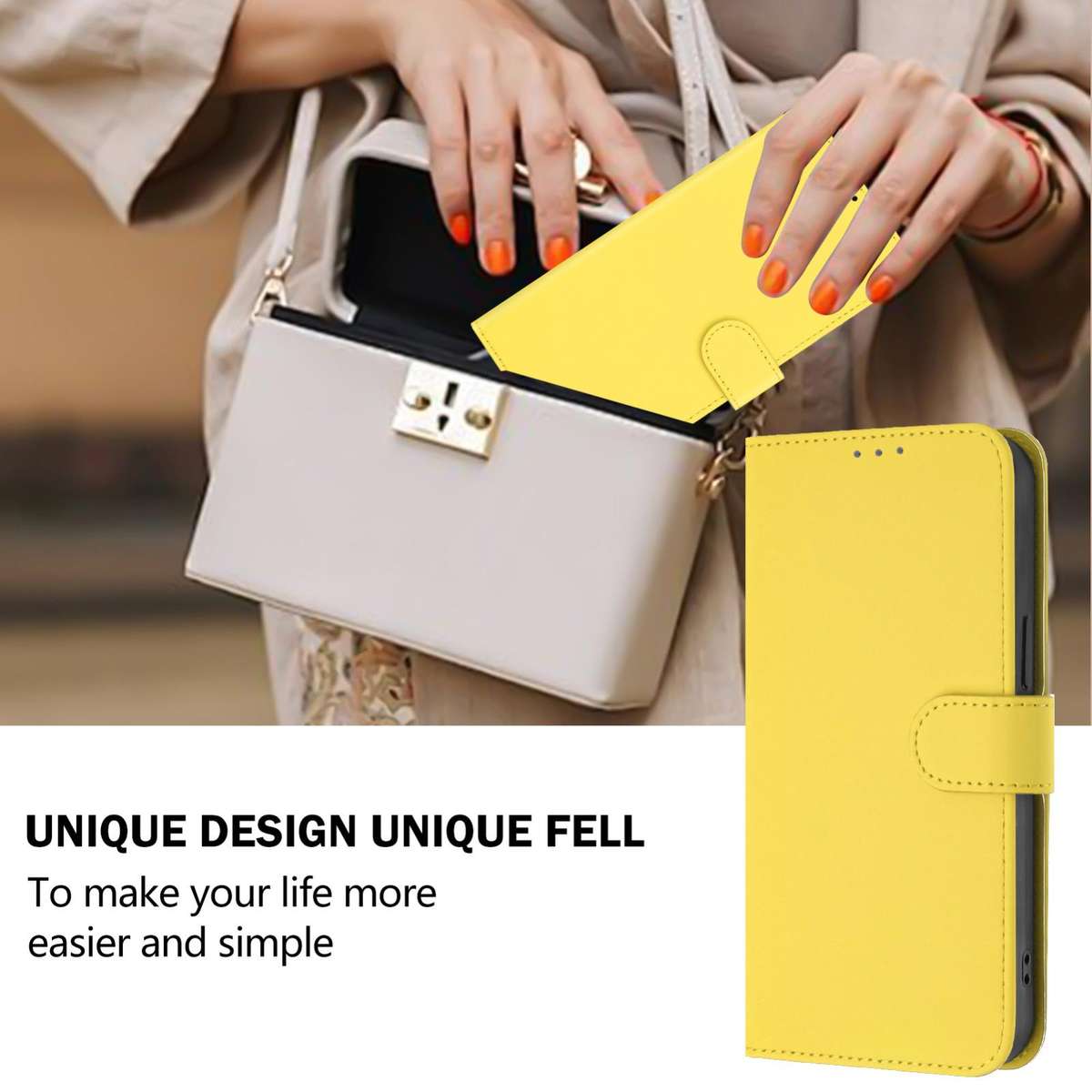 For Xiaomi Civi 5 Pro 5G Skin Feel Solid Color Leather Phone Case with Lanyard(Lemon Yellow)