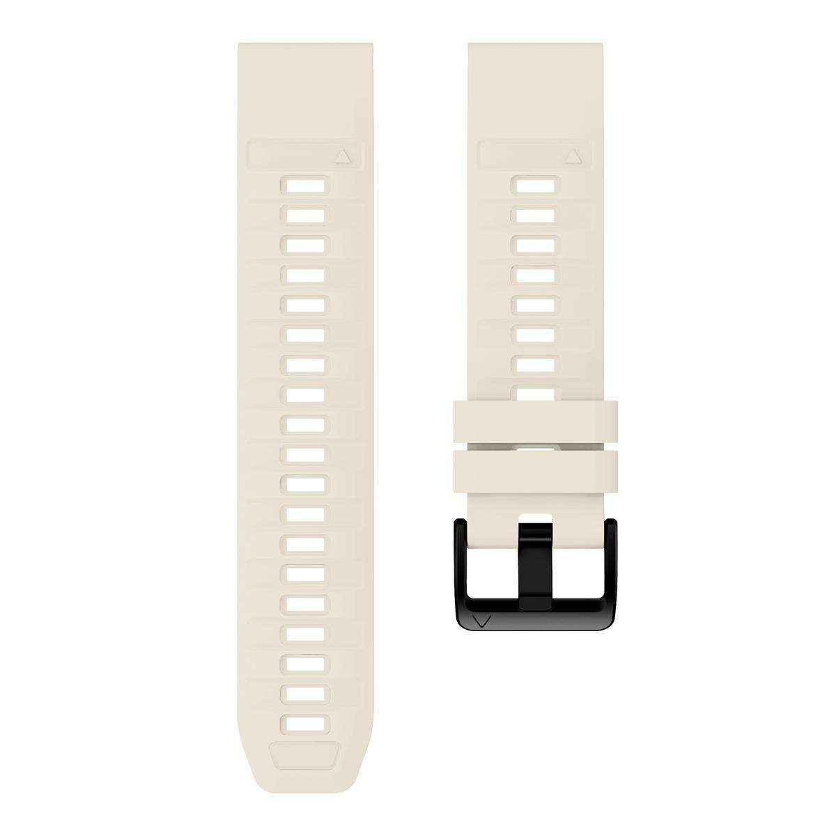 For Garmin 26mm Quick Release Solid Color Silicone Watch Band(Starlight Color)
