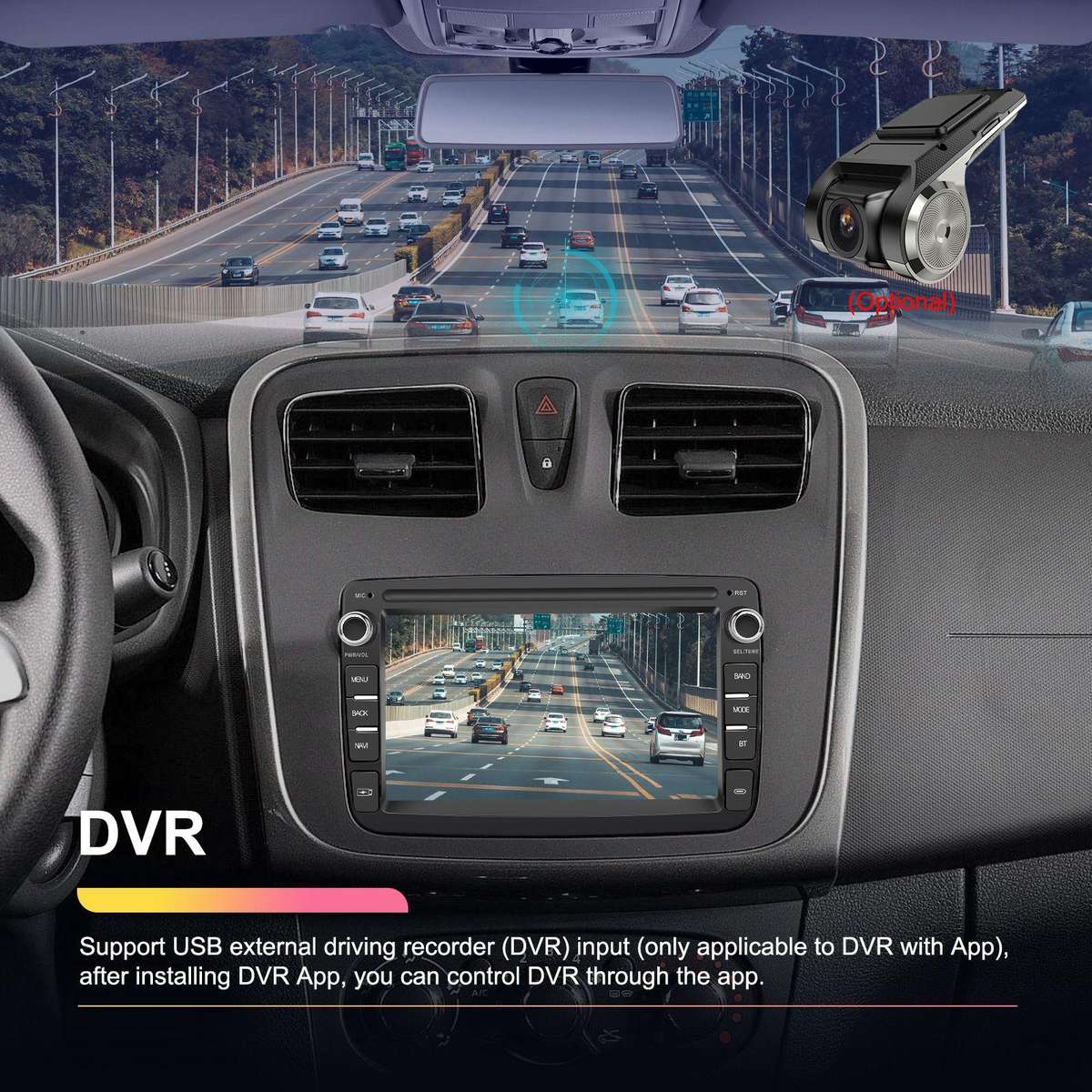For Dacia Android 15 7 inch Wireless CarPlay Car Player Car Central Control Navigation Machine, Spec