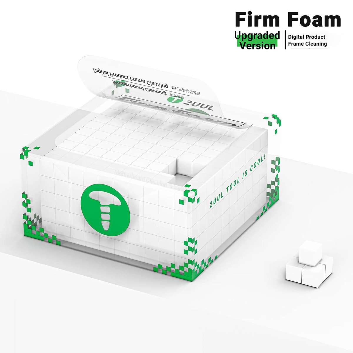 2uul 500 in 1 SC07 7x7x7mm Firm Foam High-Density Spong