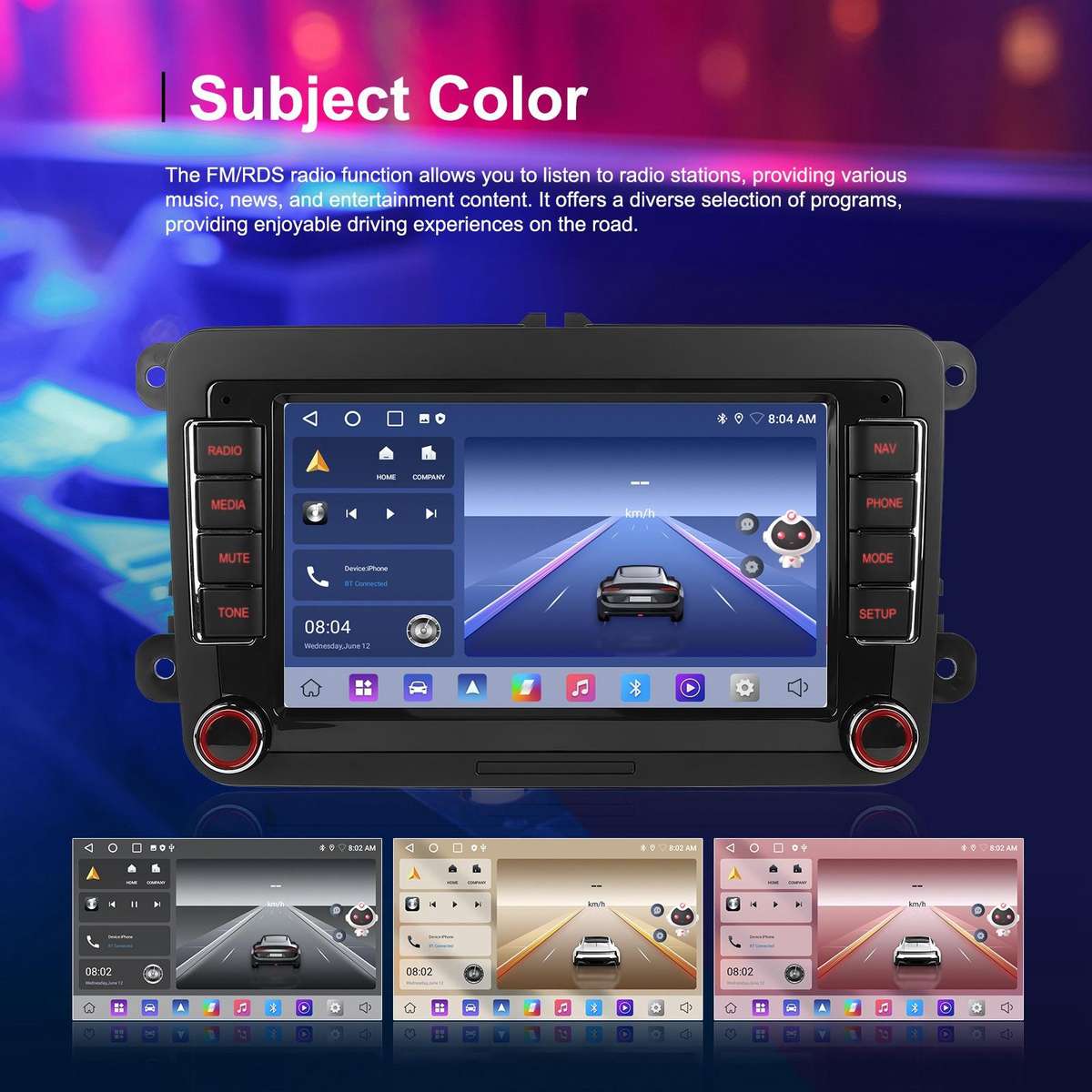 For Volkswagen Android 15 7 inch Horizontal Screen Car Player Car Central Control Navigation, Specif