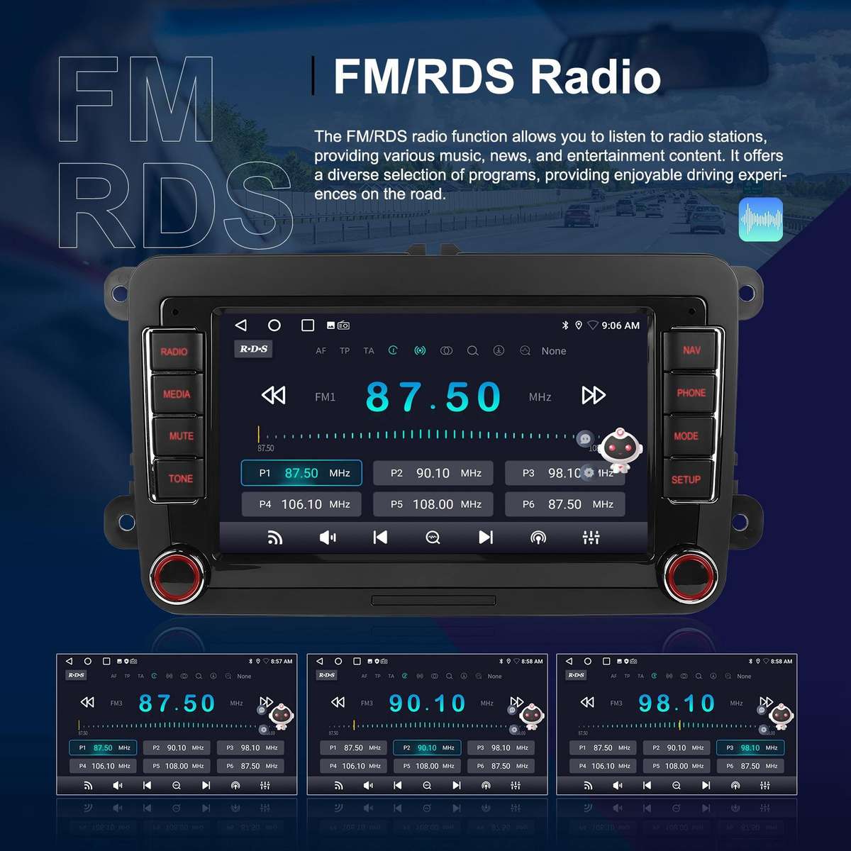 For Volkswagen Android 15 9 inch Screen Car Player Car Central Control Navigation, Specification:Sta