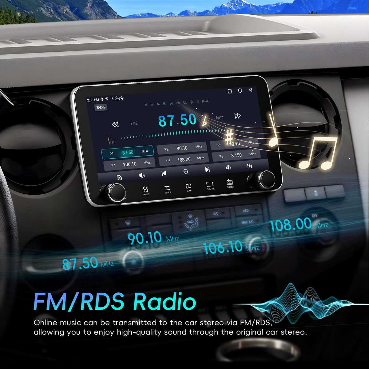 10.36 inch Screen Android 15 Car CarPlay Navigation Integrated Machine with Dual Knob, Specification
