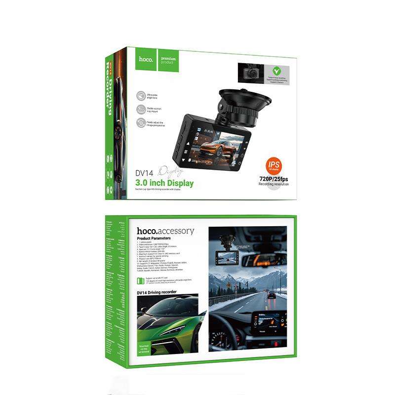 hoco DV14 3 inch IPS HD Display Driving Recorder(Metal Grey)