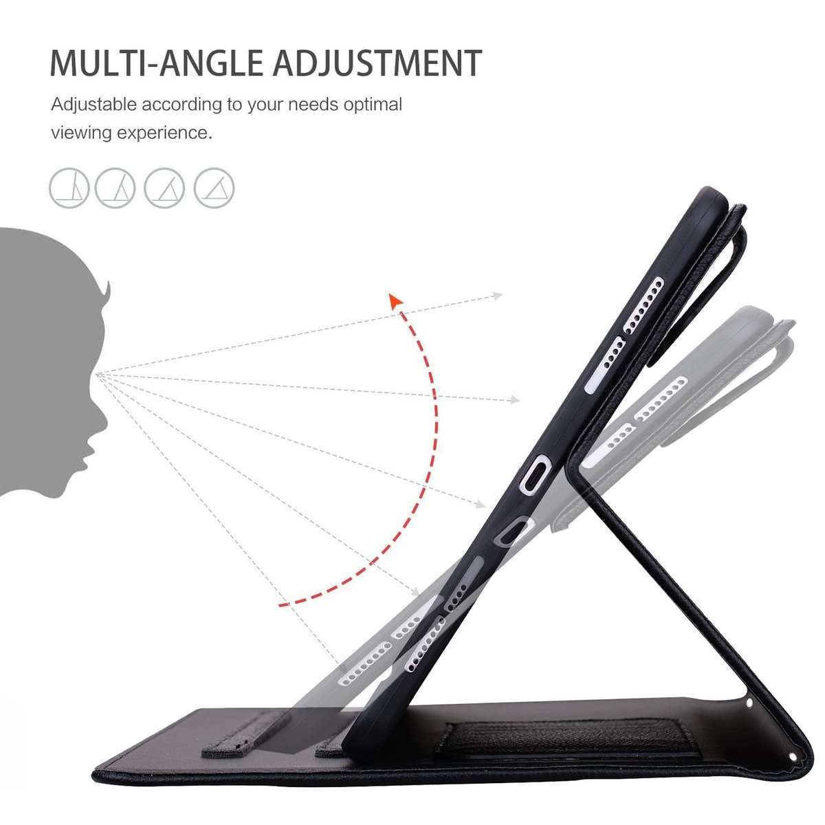 For Samsung Galaxy Tab S10 FE+ / S11 Cat Skin-feel Litchi Leather Tablet Case(Black)