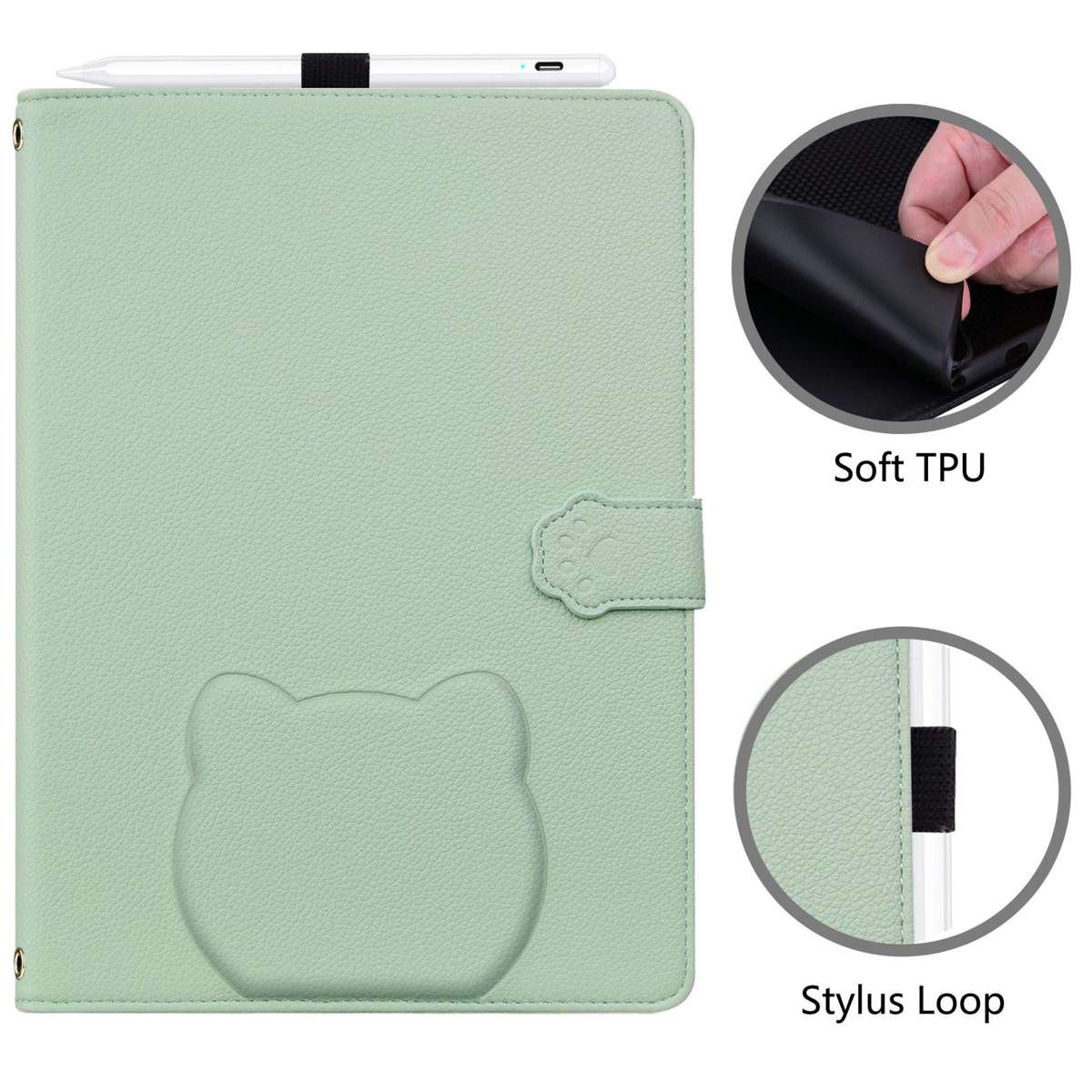 For Xiaomi Pad 8 / 8 Pro 7 / 7 Pro Cat Skin-feel Litchi Leather Tablet Case(Green)