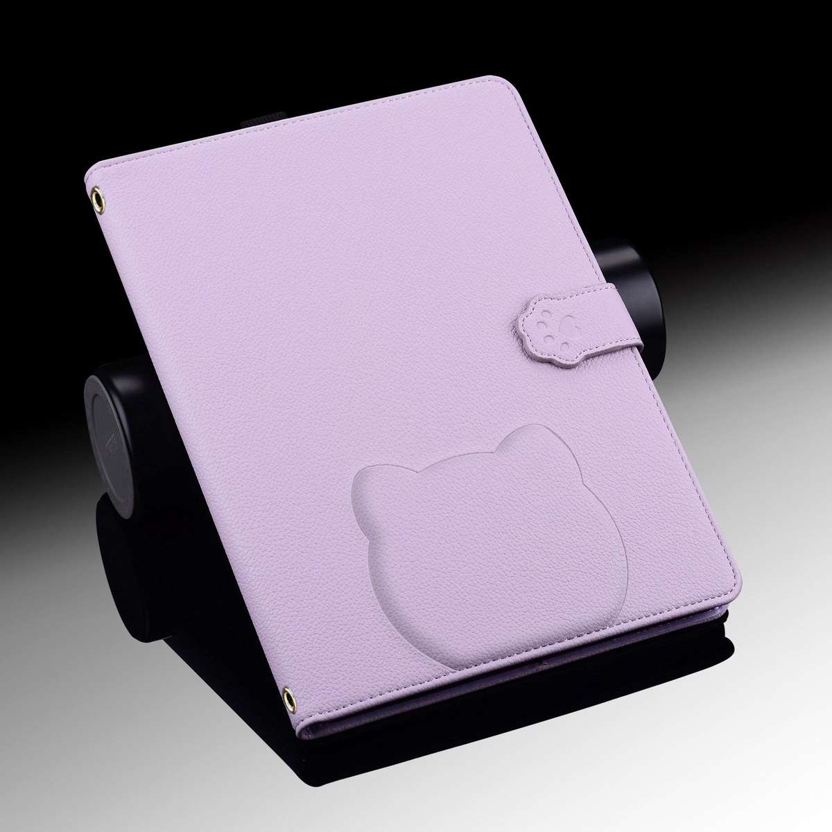 For Amazon Kindle Scribe 10.2 2022 / 2024 Cat Skin-feel Litchi Leather Tablet Case(Purple)