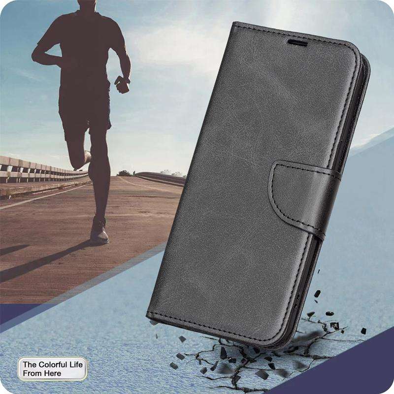 For Samsung Galaxy S26 5G Lambskin Texture Pure Color Flip Leather Phone Case(Black)