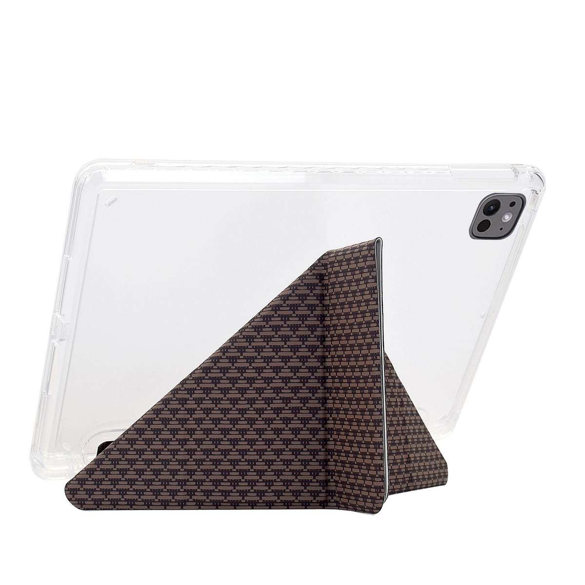 For Xiaomi Pad 7 / 7 Pro Y-Fold Pyramid Texture Smart Leather Tablet Case(Brown)