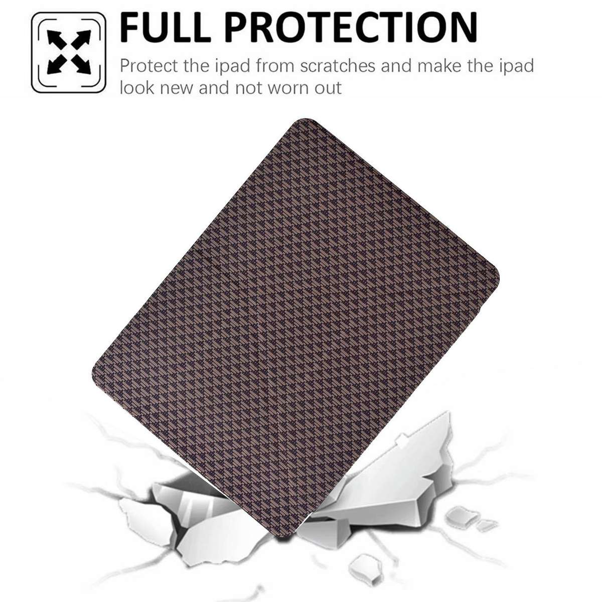 For Xiaomi Pad 7 / 7 Pro Y-Fold Pyramid Texture Smart Leather Tablet Case(Brown)