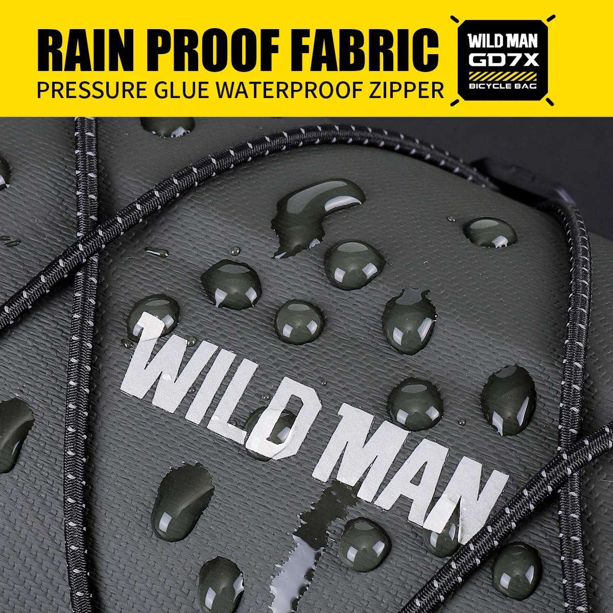 WILD MAN GD7X Mountain Bicycle EVA Hard Shell Handlebar Bag Quick Release Bracket(Black)