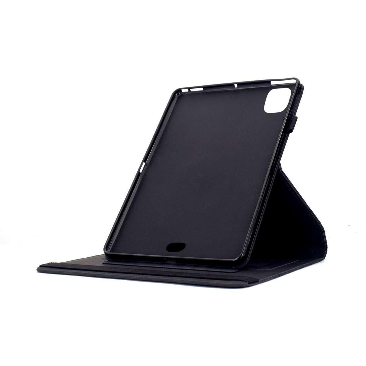 For iPad Air 11 2026 / 2025 / 2024 Rotatable Building Blocks Embossed Smart Leather Ta ... (Black)