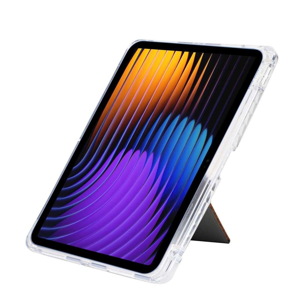 For Xiaomi Pad 7 / 7 Pro Y-Fold Clear Acrylic Glitter Smart Leather Tablet Case(Black)