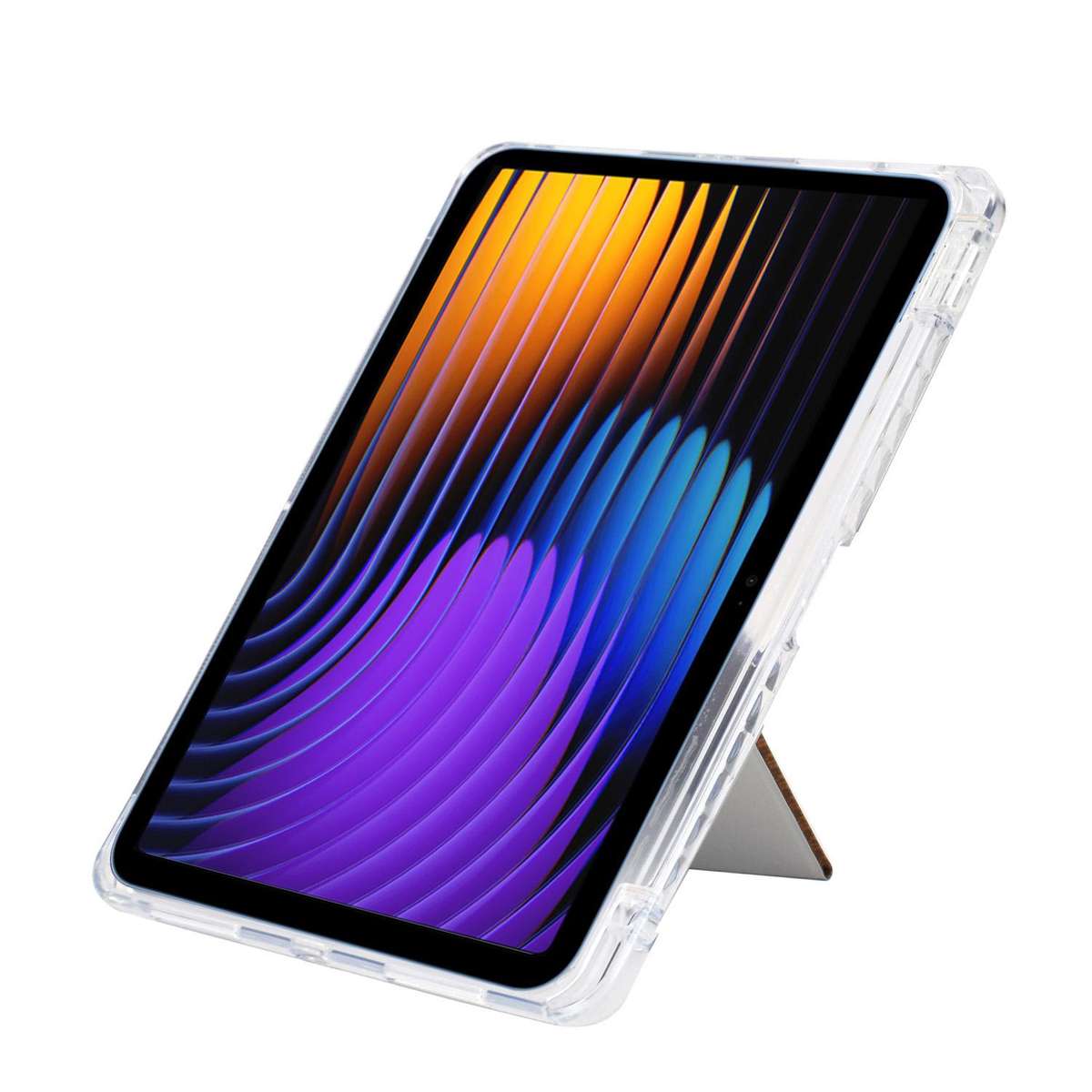 For Xiaomi Pad 7 / 7 Pro Y-Fold Clear Acrylic Glitter Smart Leather Tablet Case(Silver)