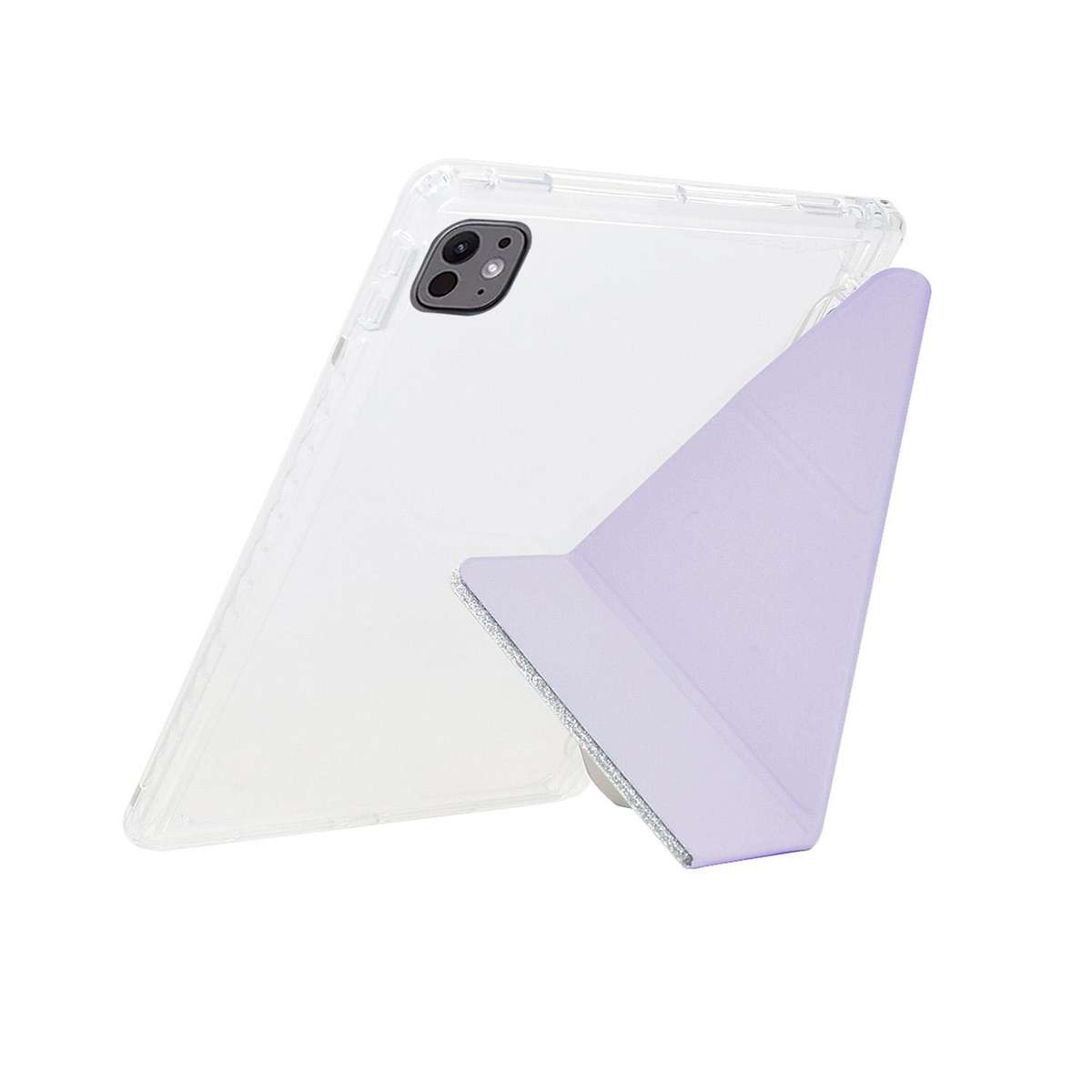 For Xiaomi Pad 7 / 7 Pro Y-Fold Clear Acrylic Glitter Smart Leather Tablet Case(Purple)