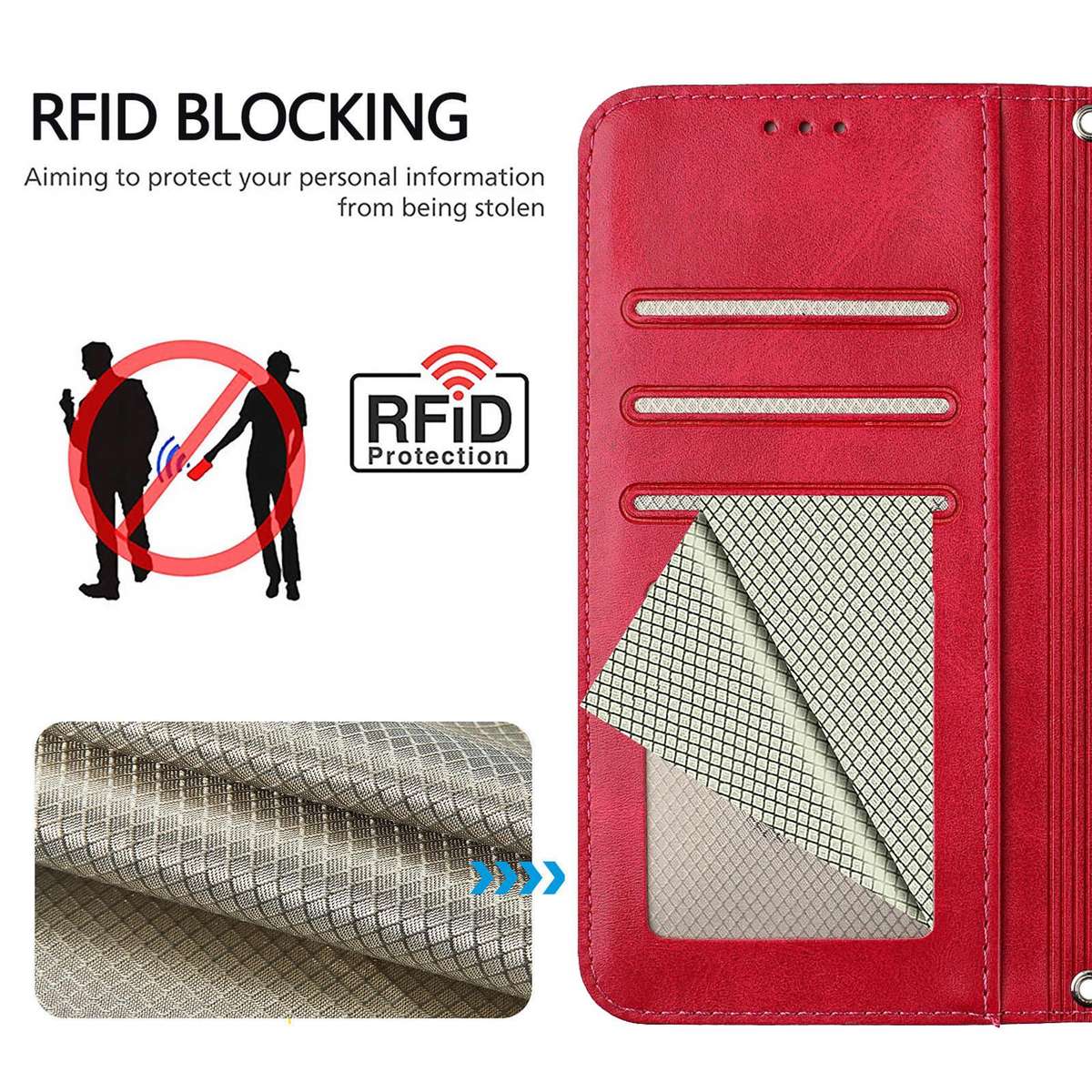 For Tecno Camon 50 Pro 4G Litter Panda Embossing RFID Leather Phone Case with Lanyard(Rose Red)