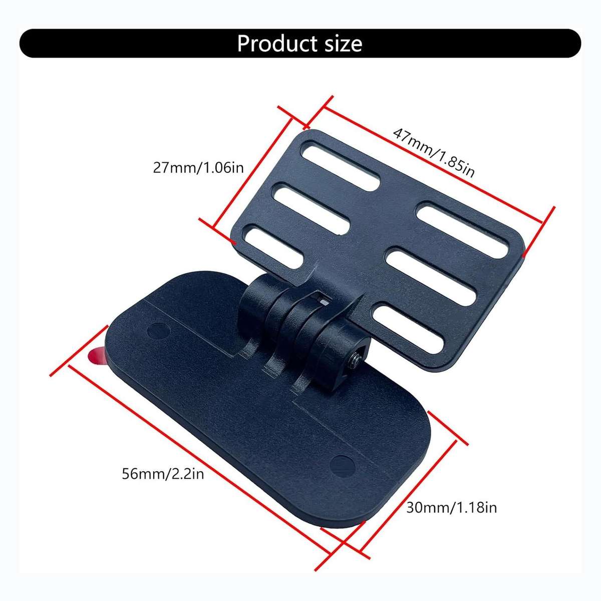 Car Universal Rear Camera Adhesive Mounting Bracket(Black)