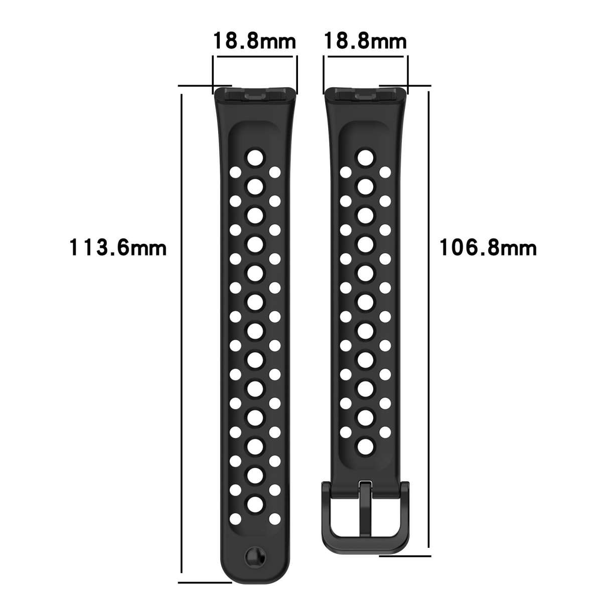 For Huawei Band 10 / 9 / 8 xDfind Hole Style Breathable Silicone Watch Band(White)