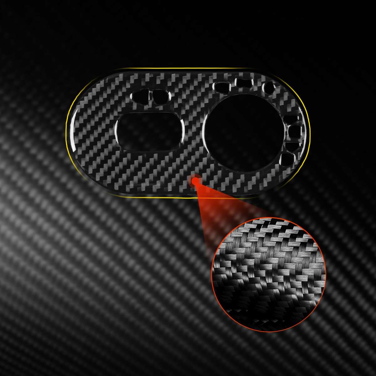 Carbon Fiber Car Headlight Switch Decorative Sticker for SEAT Ibiza 2003-2008, Right Driver(Black)