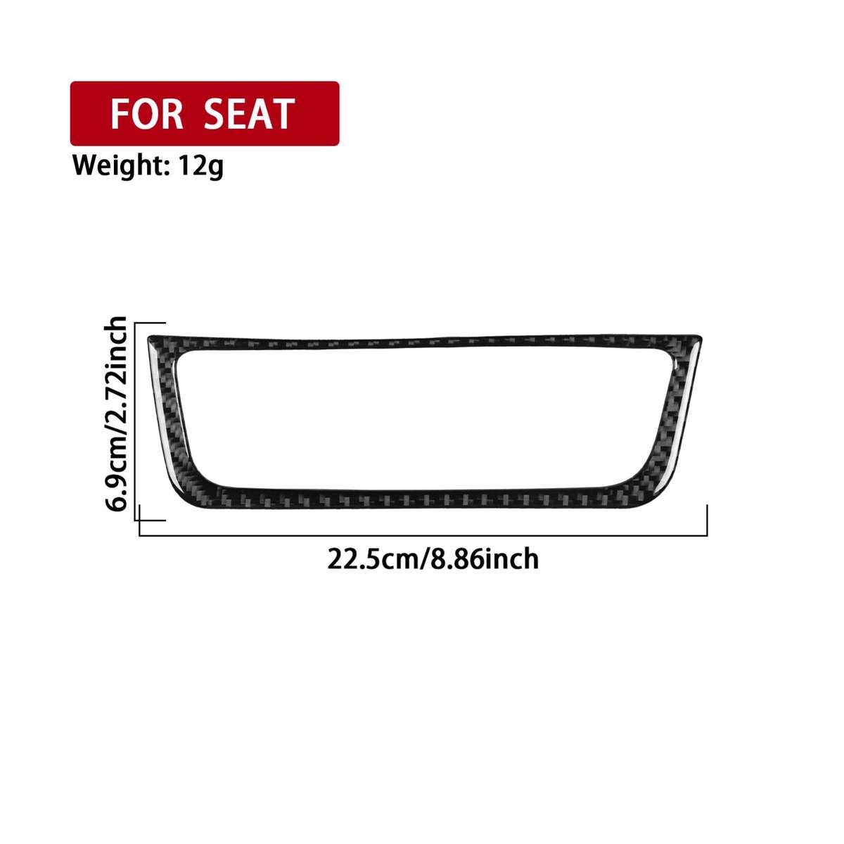 Carbon Fiber Car Air Conditioner Switch Panel B Decorative Sticker for SEAT Ibiza 2009-2014, Left...