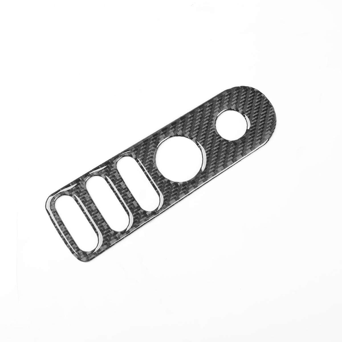 Carbon Fiber Car Rear Mirror Adjustment Switch Frame Decorative Sticker for SEAT Leon 2005-2012, ...