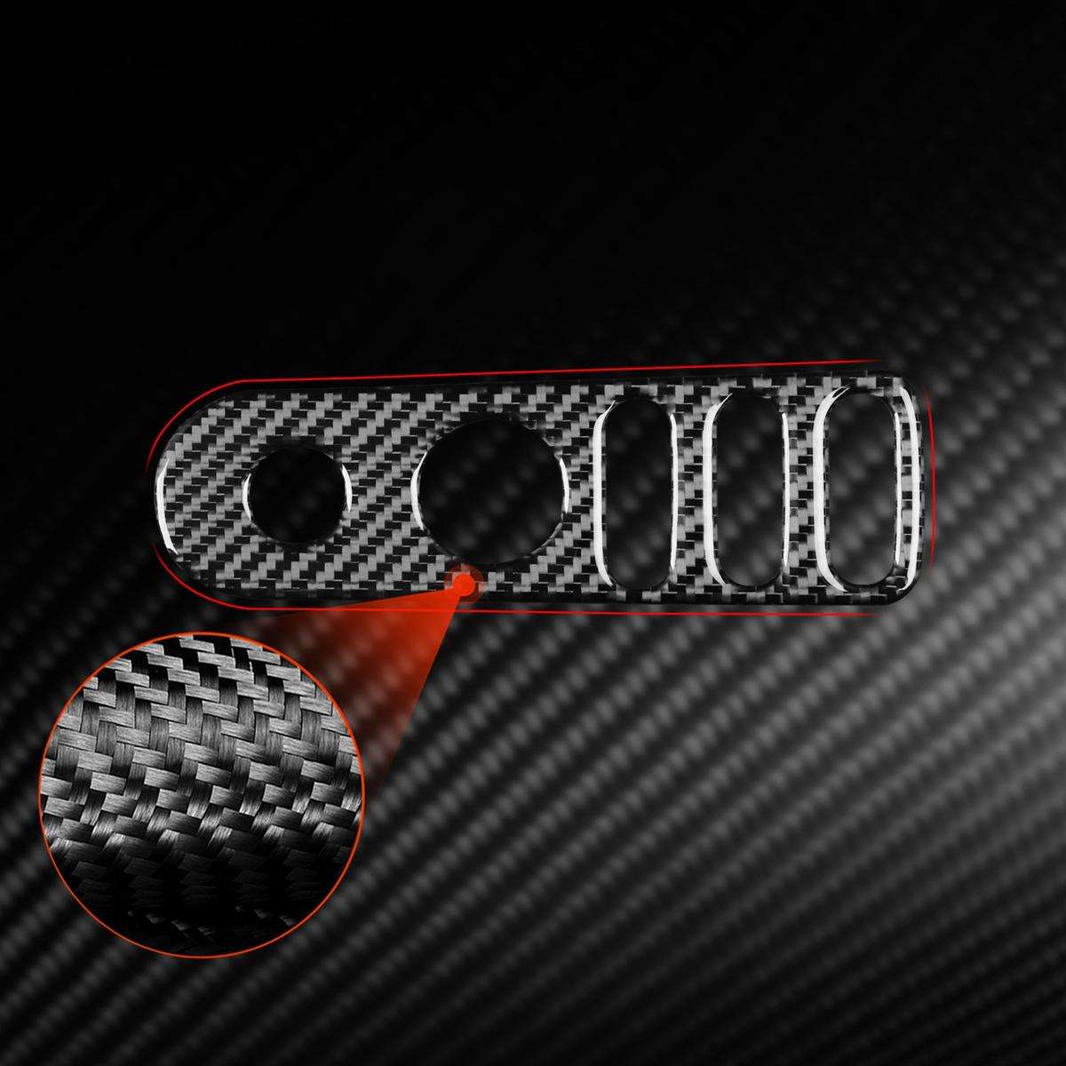 Carbon Fiber Car Rear Mirror Adjustment Switch Frame Decorative Sticker for SEAT Leon 2005-2012, ...