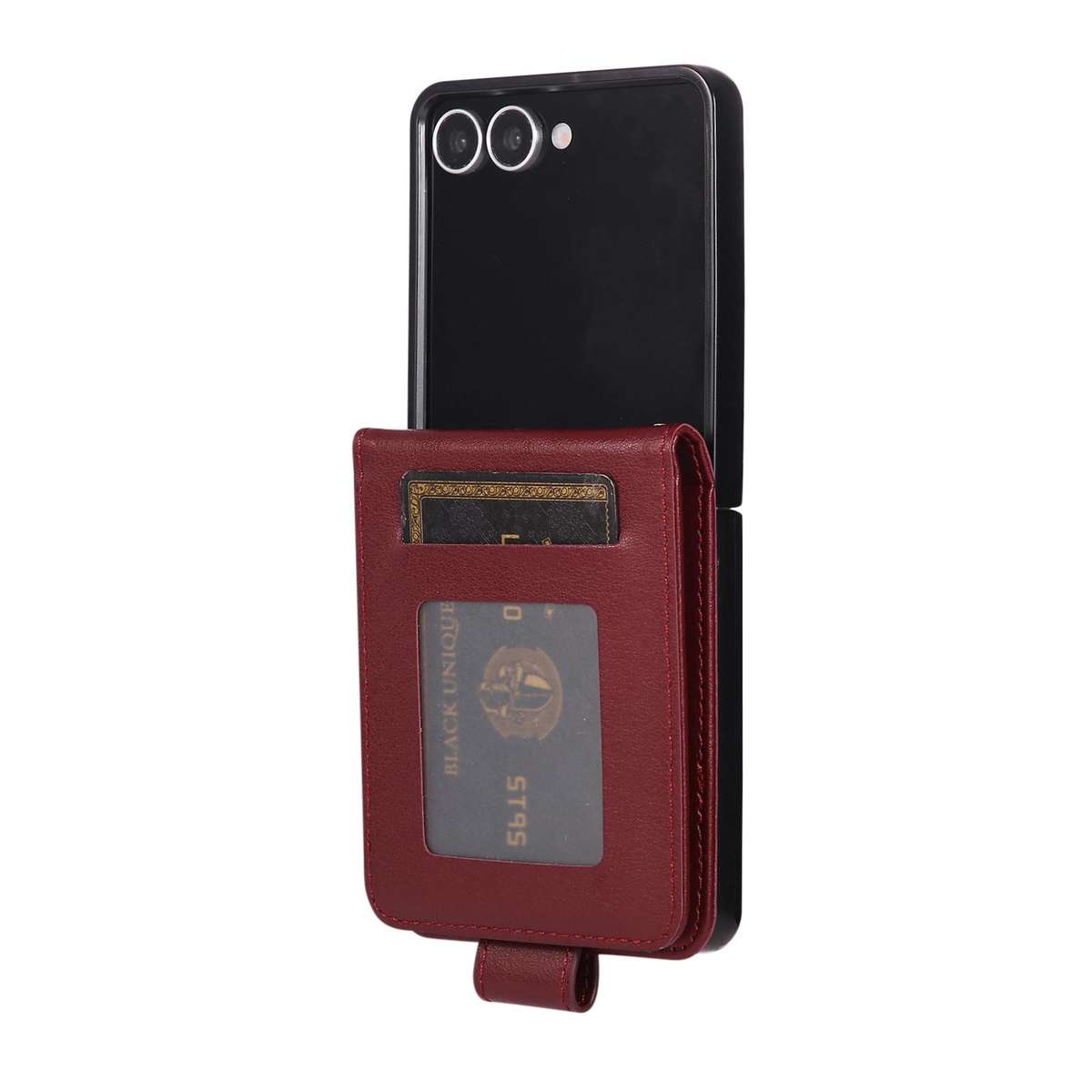 For Samsung Galaxy Z Flip7 5G 3-Card Slots Multifunctional Leather Phone Case(Wine Red)