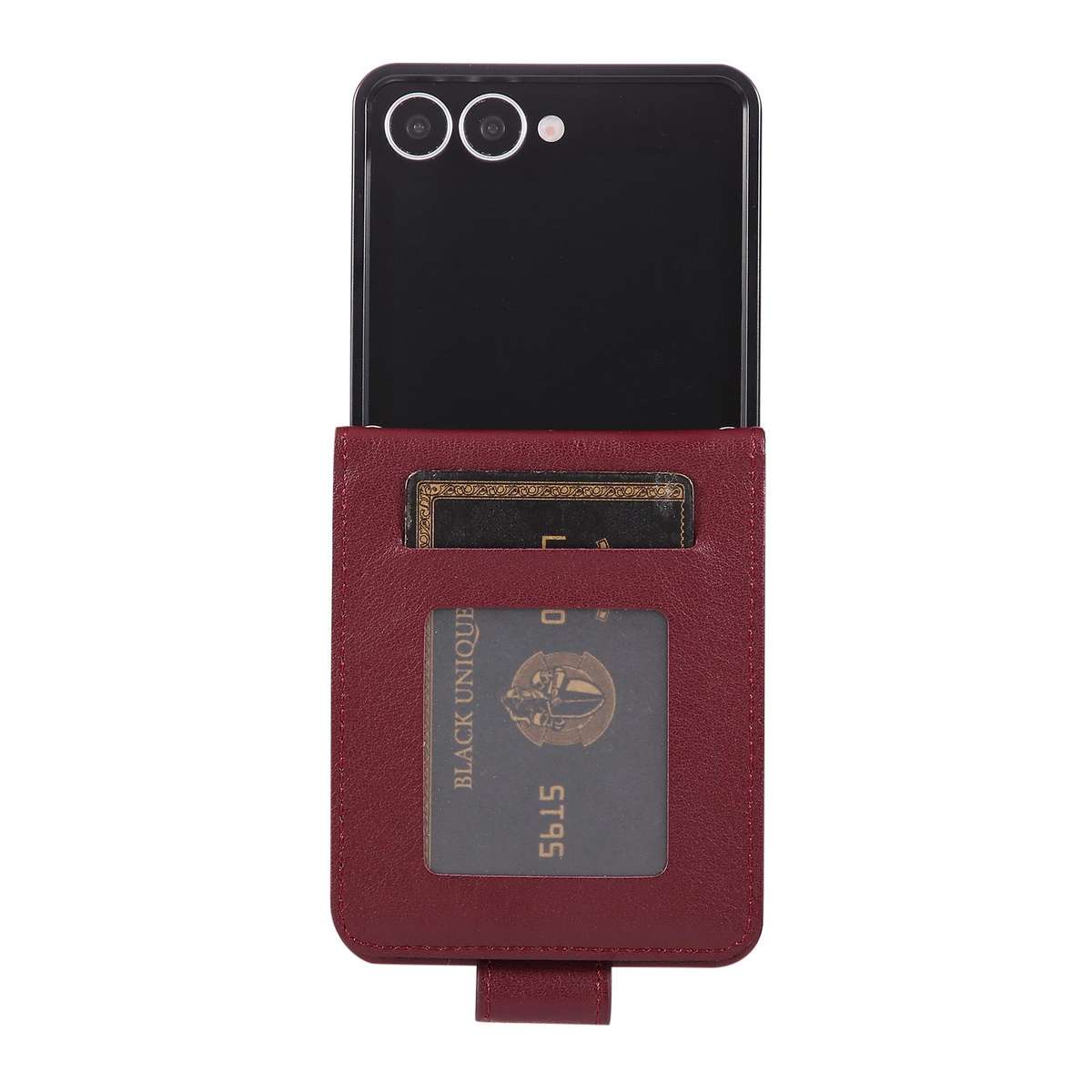 For Samsung Galaxy Z Flip7 5G 3-Card Slots Multifunctional Leather Phone Case(Wine Red)