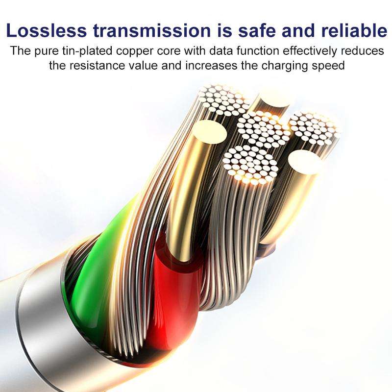 ZGA CB02 2.4A USB to 8 Pin Charging Data Cable, Length:1m(White)