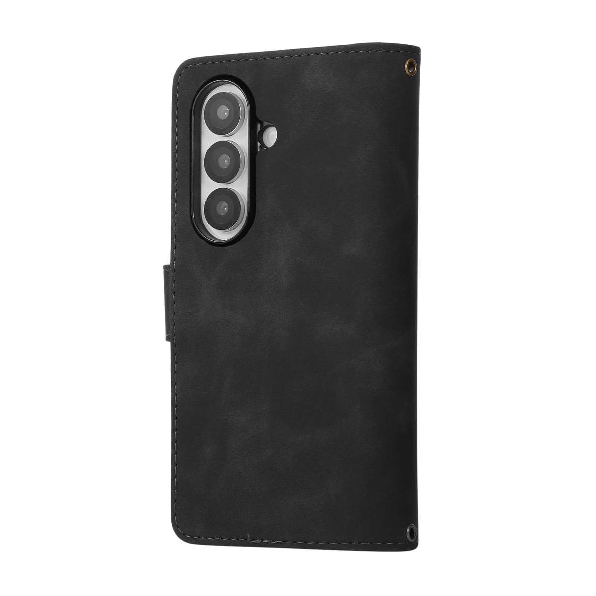 For Samsung Galaxy Z Fold7 5G Multifunctional Frosted Zipper Wallet Leather Phone Case(Black)