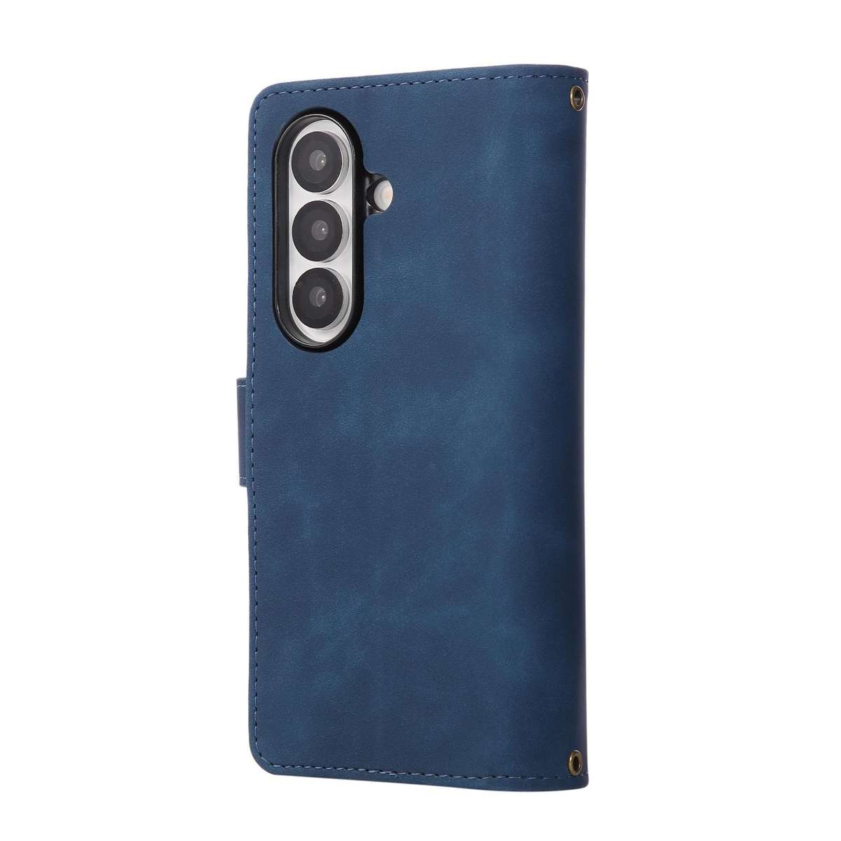 For Samsung Galaxy Z Fold7 5G Multifunctional Frosted Zipper Wallet Leather Phone Case(Blue)