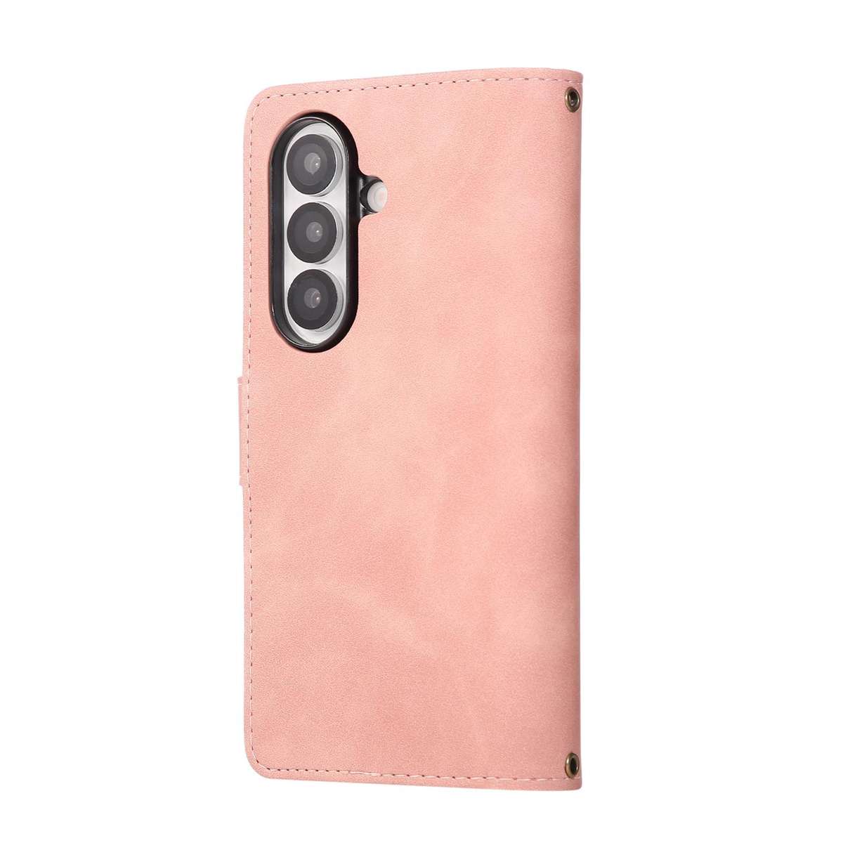 For Samsung Galaxy Z Fold7 5G Multifunctional Frosted Zipper Wallet Leather Phone Case(Pink)