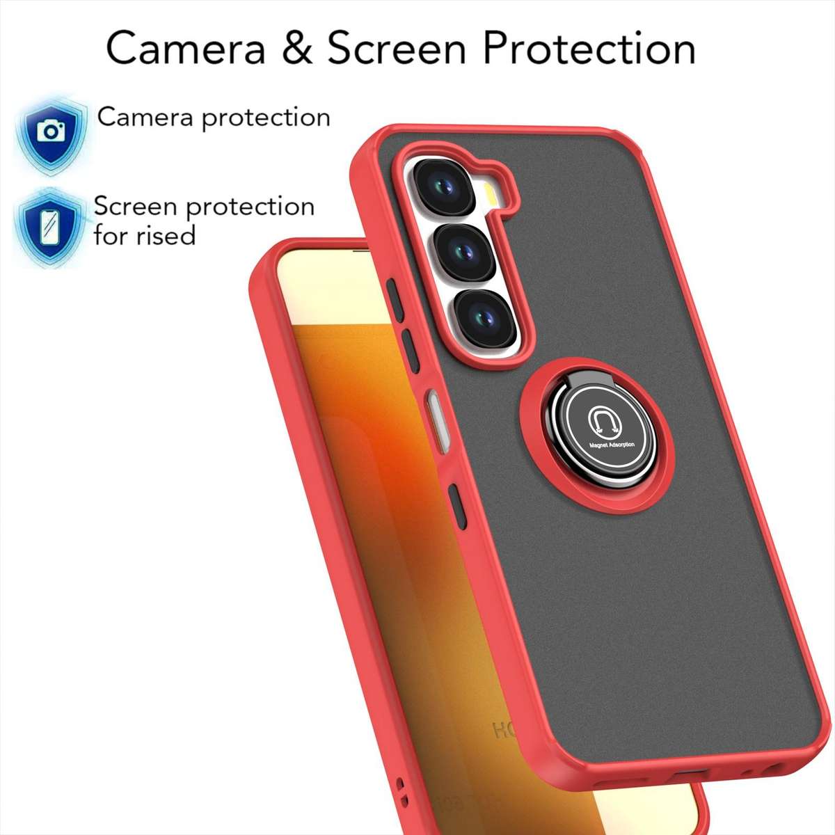 For Infinix Hot 60i 4G / 60 4G Q Shadow 1 Series TPU + PC Phone Case with Ring(Red)