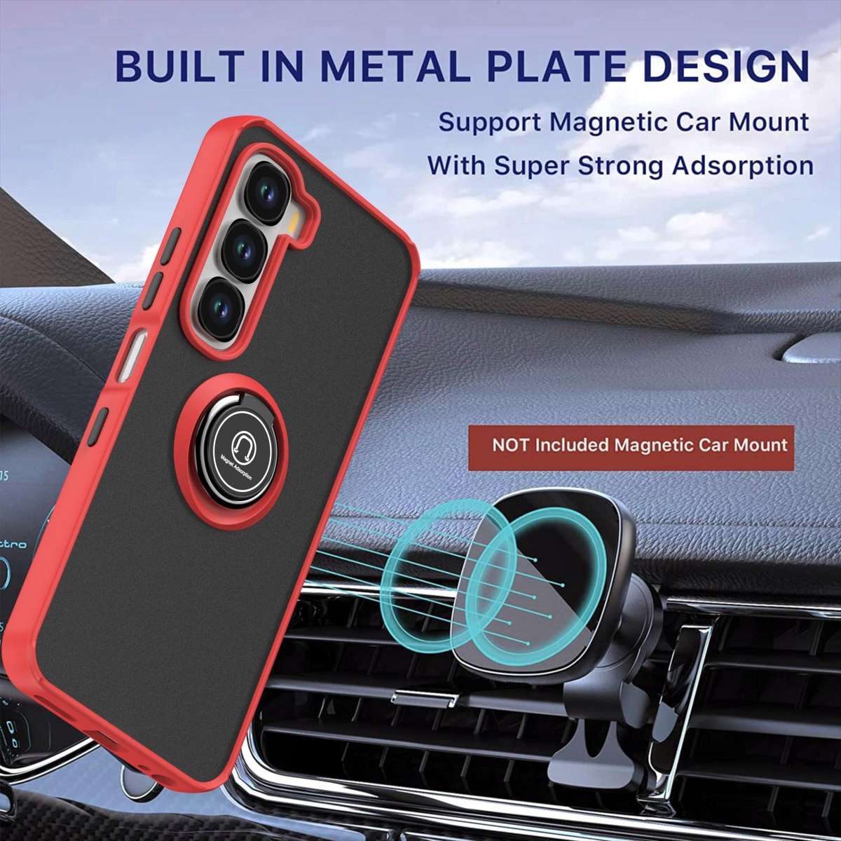 For Infinix Hot 60i 4G / 60 4G Q Shadow 1 Series TPU + PC Phone Case with Ring(Red)