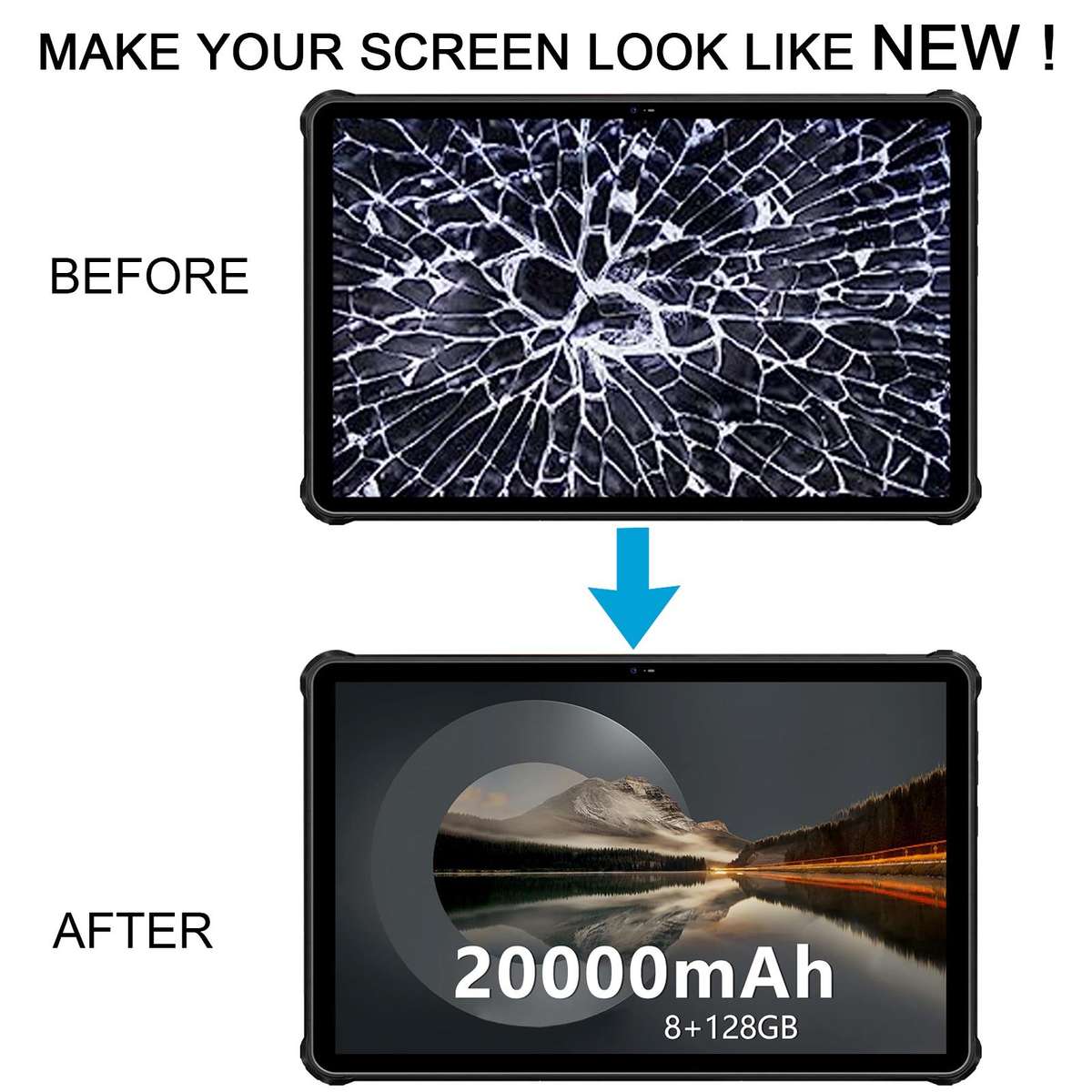 For Oukitel RT2 LCD Screen with Digitizer Full Assembly