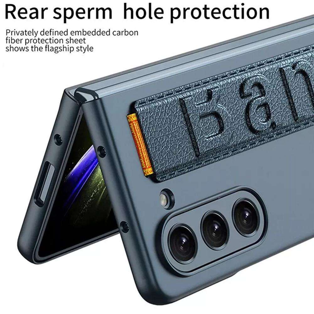 For Samsung Galaxy Z Fold7 5G GKK Ultra-thin Wristband Shockproof Phone Case(Black)
