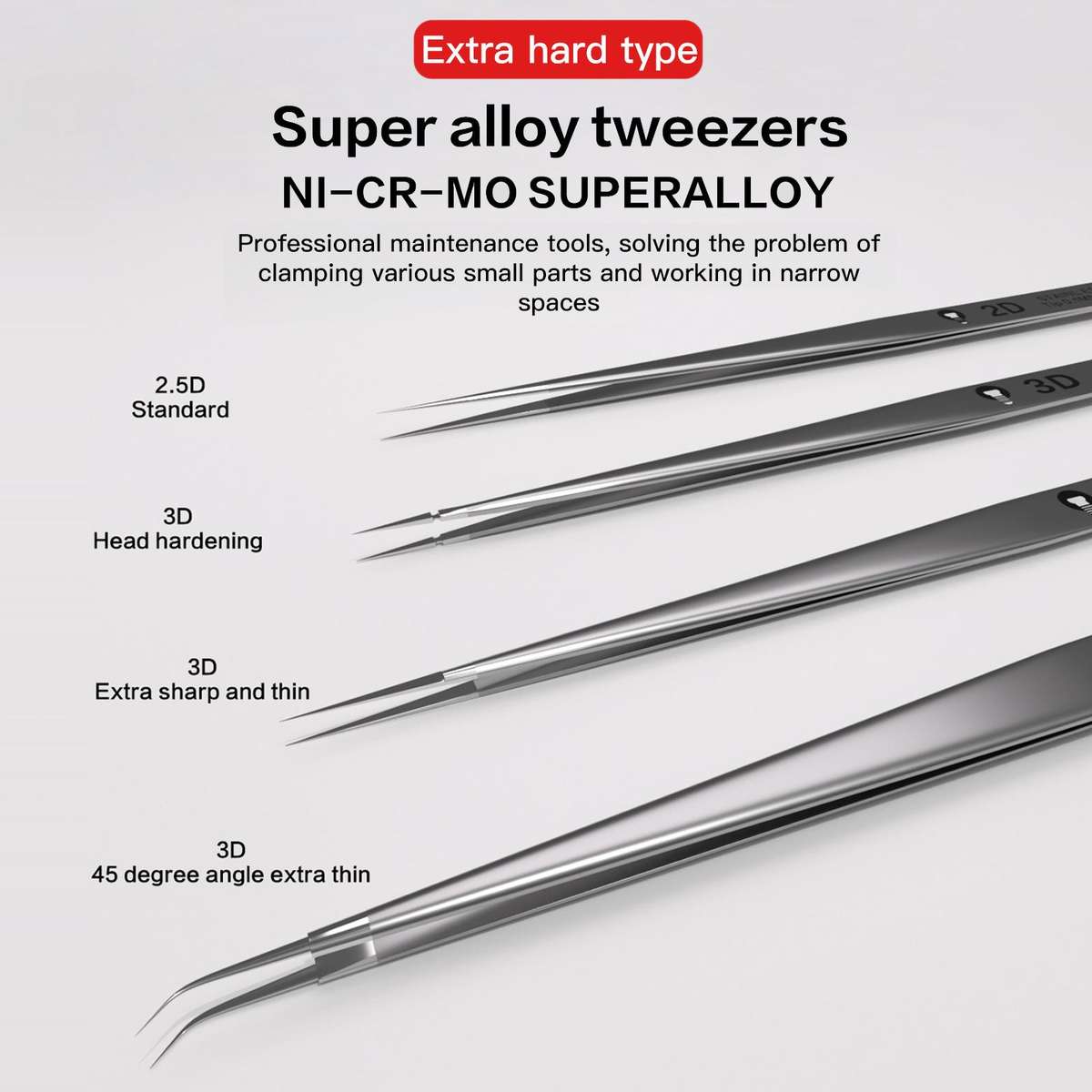 i2C NS Series Super Alloy High Precision Stainless Steel Super Hard Extra Tip ... NS-04/02/03 Set