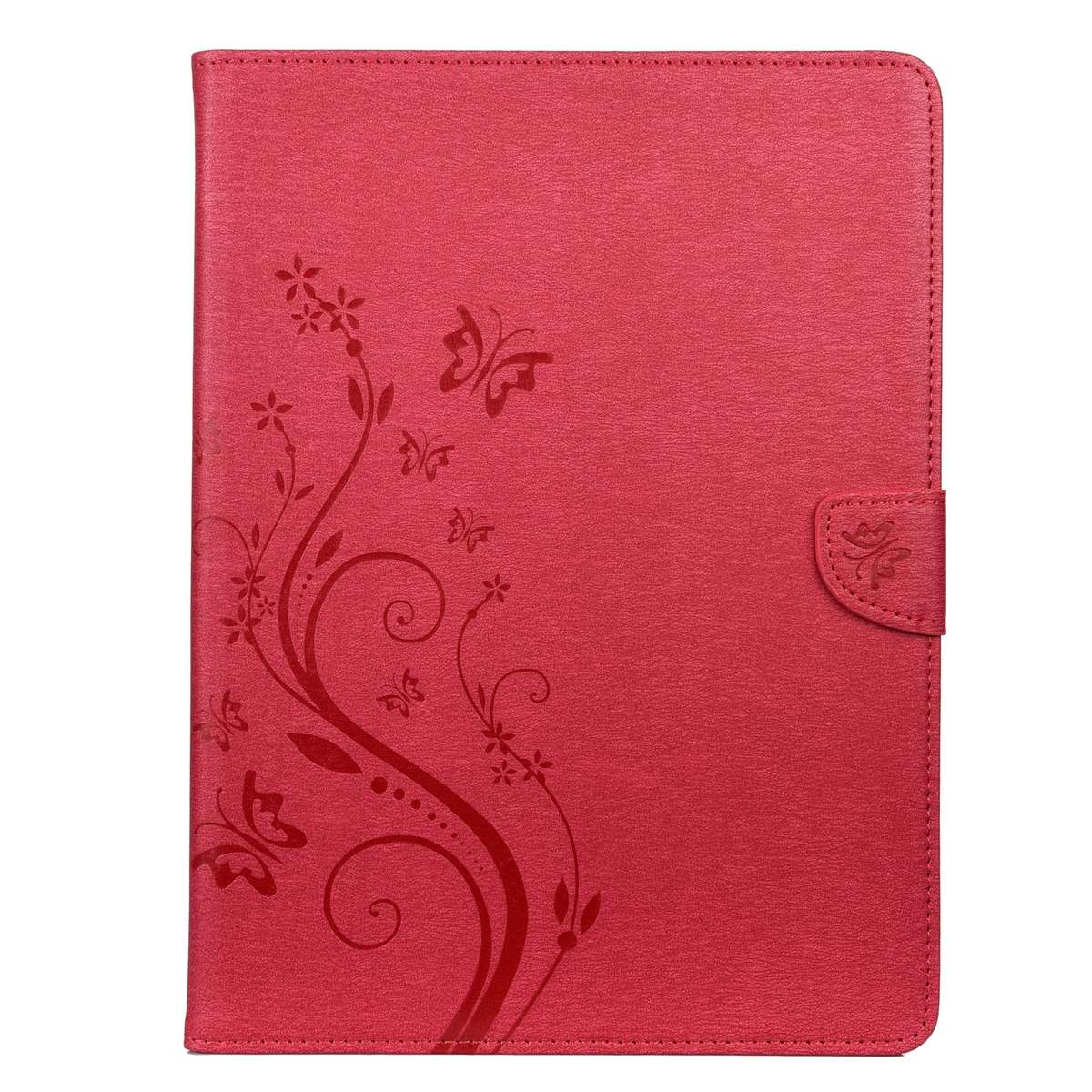 For iPad Pro 11 (2020) Butterfly Flower Embossing Pattern Horizontal Flip Leather Ta ... (Magenta)
