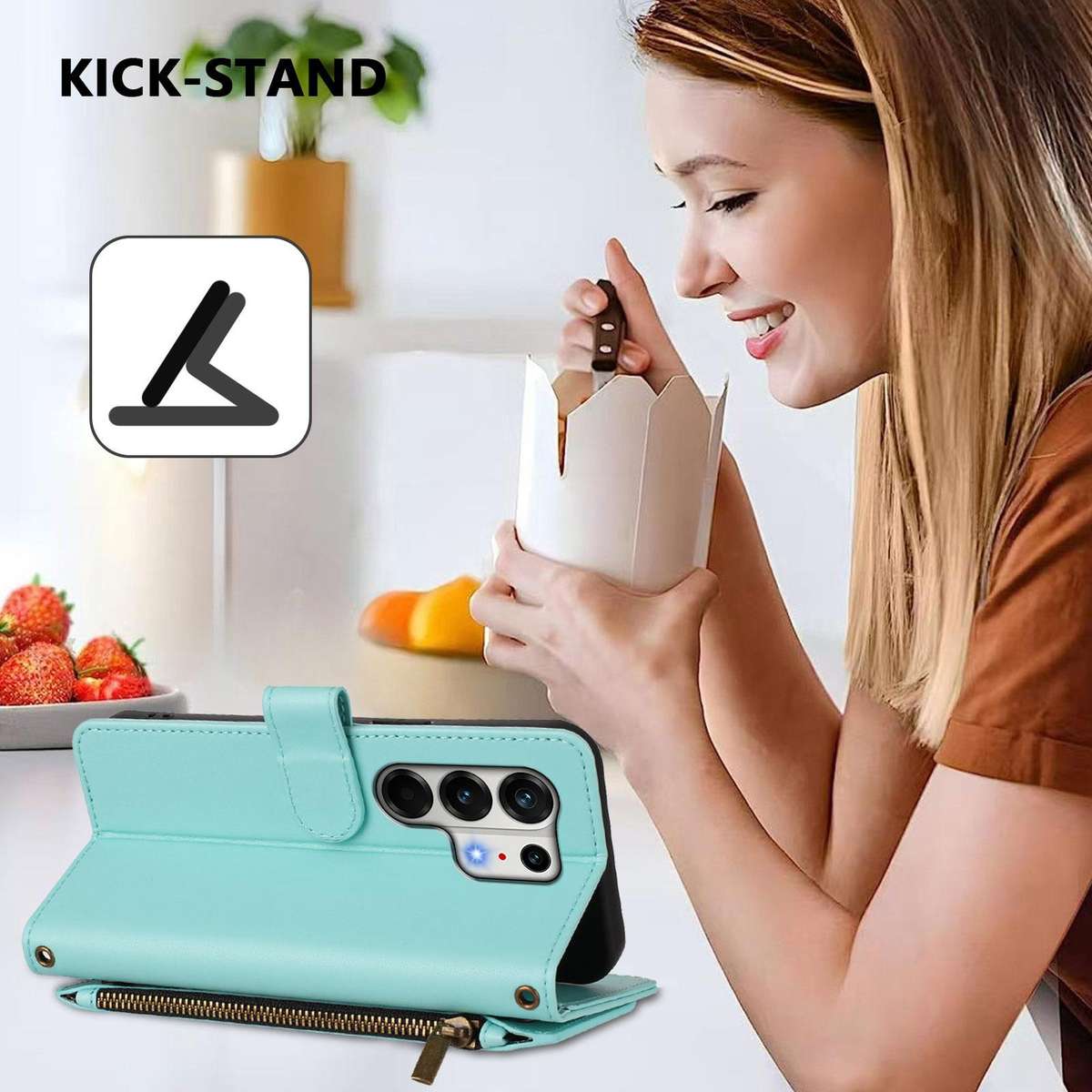 For Tecno Camon 50 Pro 4G Butterfly Love Flower Multi-card Zipper Wallet Leather ... (Mint Green)