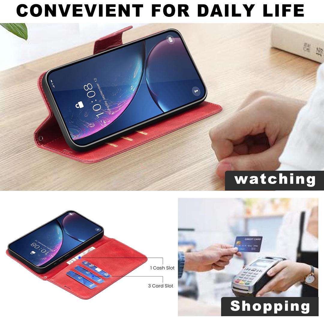 For Infinix Hot 70 5G Lambskin Texture Pure Color Flip Leather Phone Case(Red)