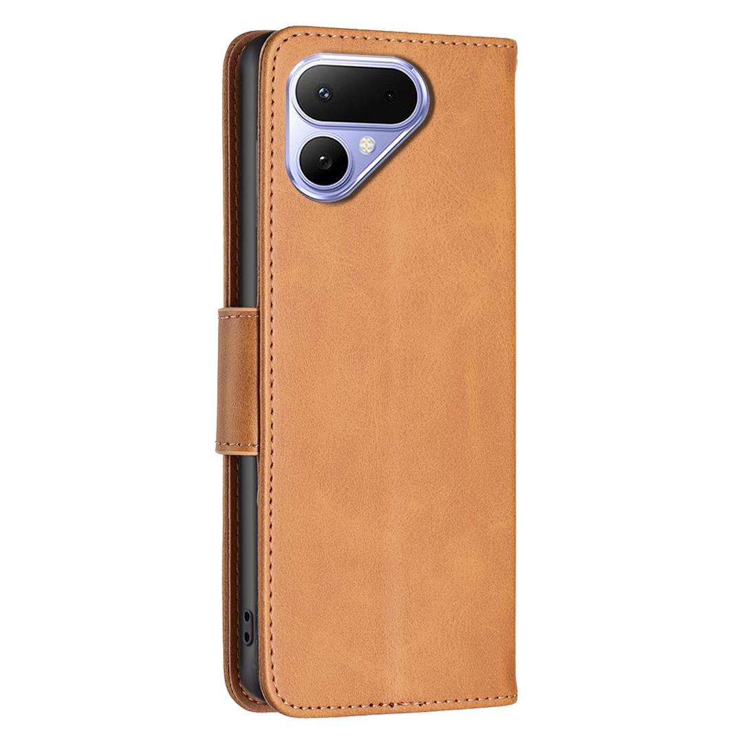 For Tecno Pova Curve 2 5G Lambskin Texture Pure Color Flip Leather Phone Case(Yellow)