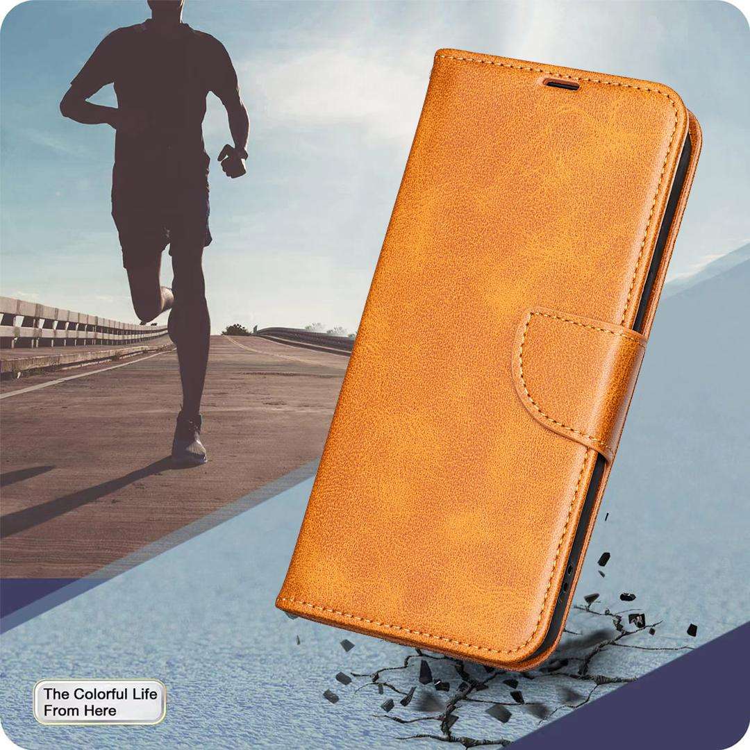 For Tecno Pova Curve 2 5G Lambskin Texture Pure Color Flip Leather Phone Case(Yellow)