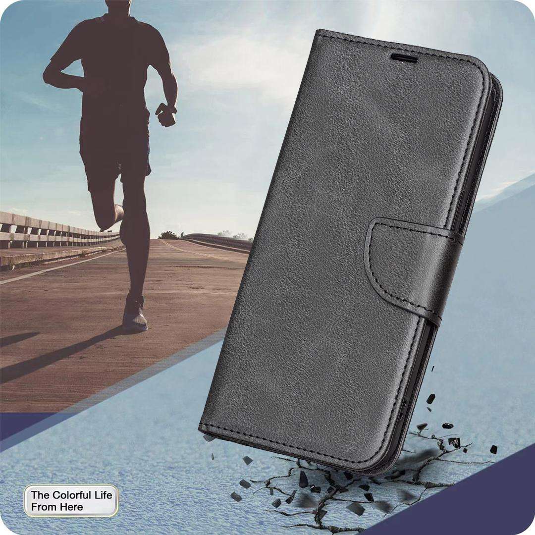 For Tecno Pova Curve 2 5G Lambskin Texture Pure Color Flip Leather Phone Case(Black)
