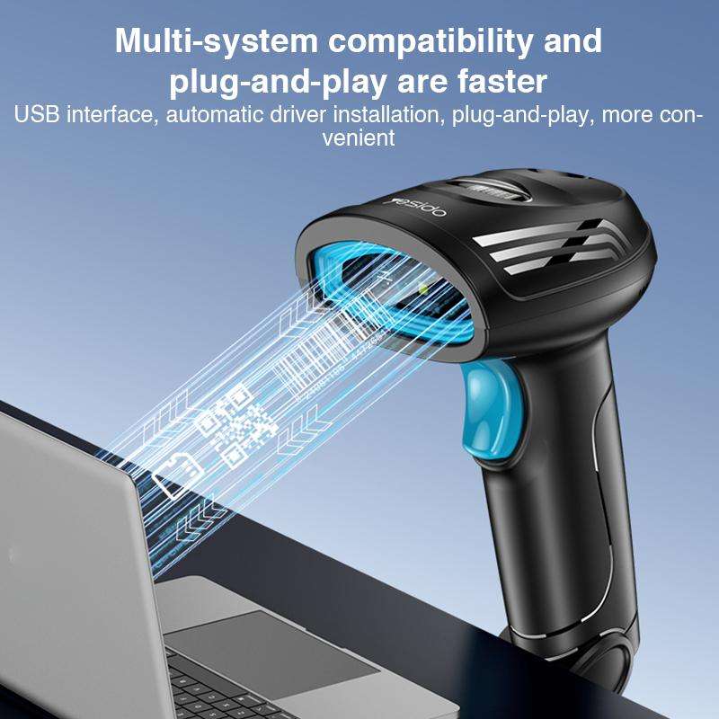 Yesido EC21 1D / 2D Wired Barcode Scanner(Black)