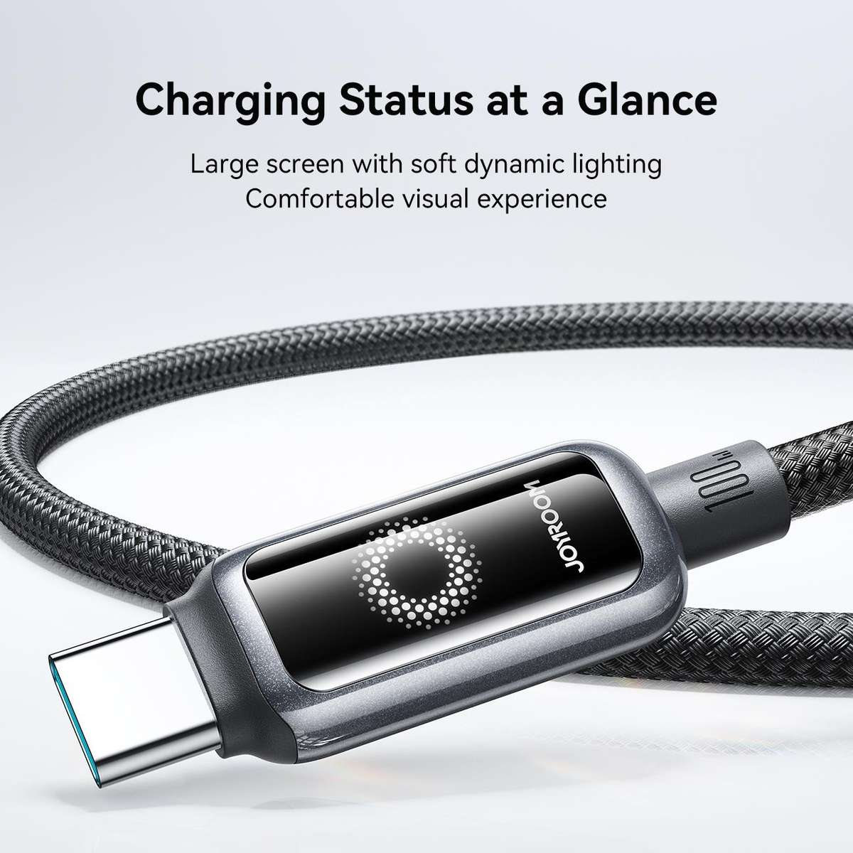 JOYROOM S-A55 StarFlight Series 100W Type-C to Type-C Auto Power-Off Fast Charging Dat ... (Black)