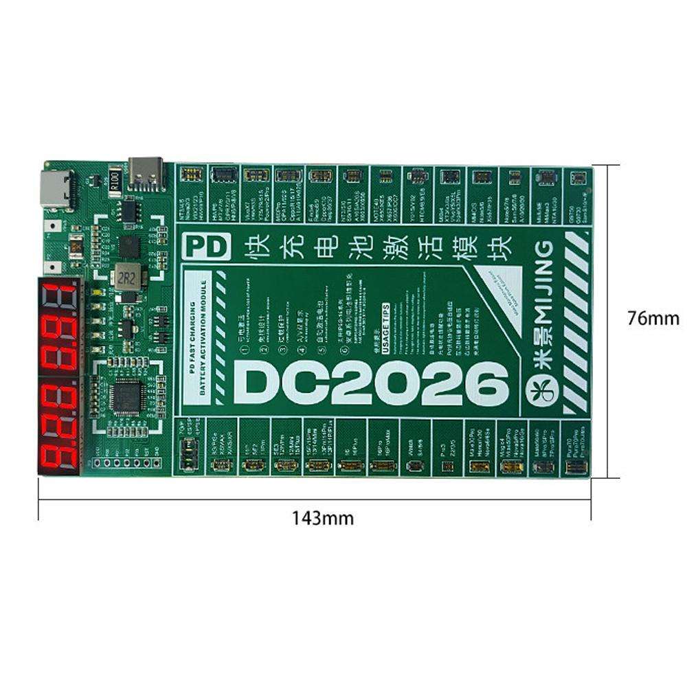 Mijing DC2026 PD Fast Charging Battery Activation Module for iPhone 6S-16 Pro Max & Most Android ...