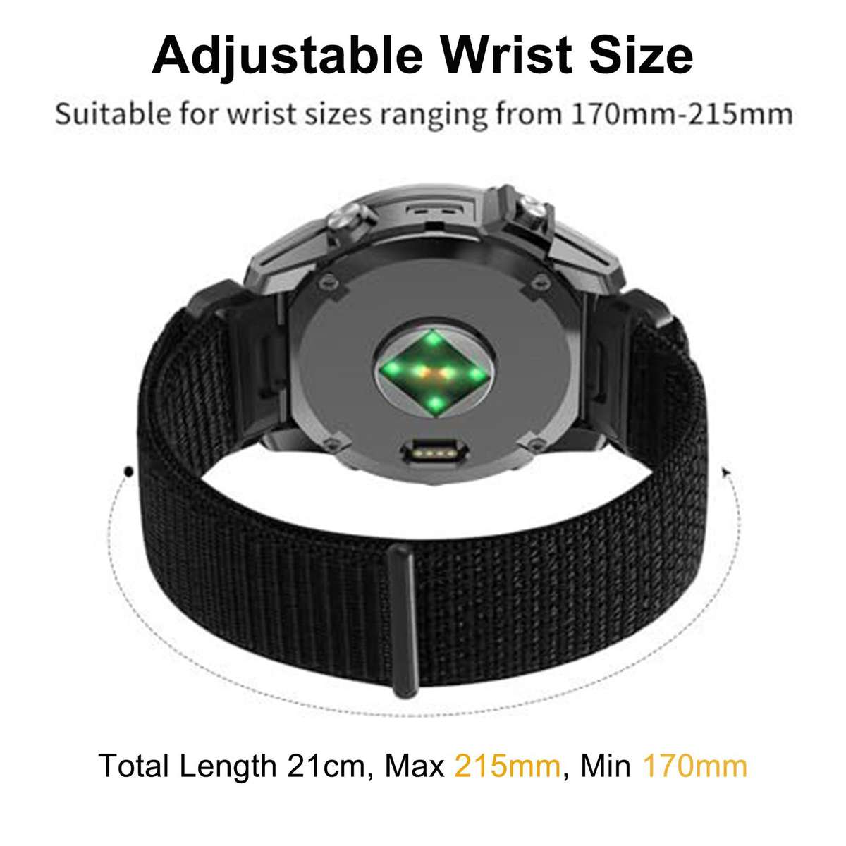 For Garmin 22mm Nylon Hook and Loop Fastener Quick Release Watch Band(Silver)